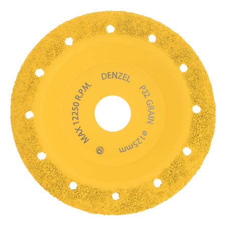 Чашка твердосплавная зачистная DENZEL, 125 мм, Наклонная, мелкое зерно #32