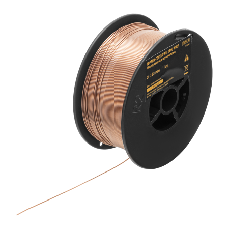 Омедненная проволока Denzel ER70S-6, диам. 0,8 мм, 1 кг, диам. катушки D100