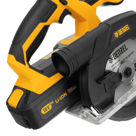 Пила циркулярная аккумуляторная бесщет. DENZEL CCS-165, 18В Li-Ion