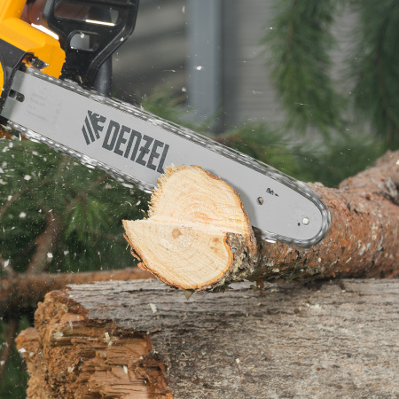 Пила цепная электрическая DENZEL EDS-2000P, 2 кВт, шина 40 см, шаг 3/8, 57 звеньев