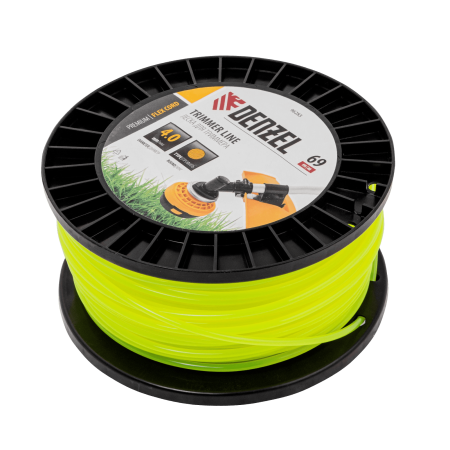 Леска для триммера DENZEL 96283 круглая, 4,0мм х 69м, на DIN катушке FLEX CORD