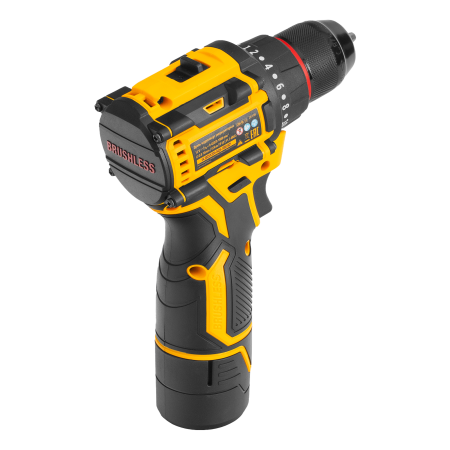 Дрель-шуруповерт аккумуляторная бесщет. DENZEL CDH-BL-12, Li-Ion, 12 В