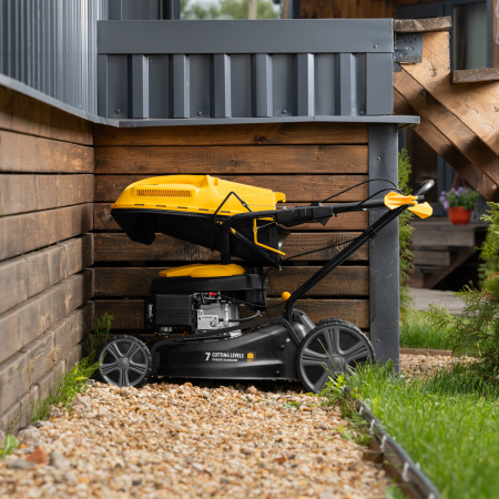 Газонокосилка бензиновая DENZEL GLD-460SP, 146 см3, ширина 46 см, 7 уровней