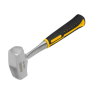 Кувалда DENZEL 1 кг, цельнометаллическая, двухкомпонентная рукоятка