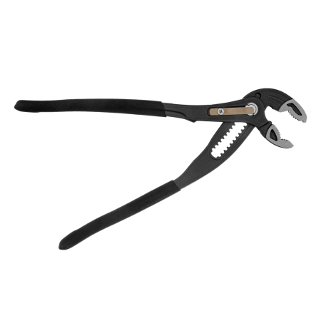 Клещи переставные DENZEL кнопочный механизм, обливные рукоятки, 250 мм