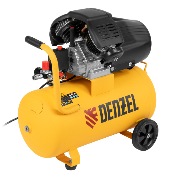 Компрессор воздушный прям. привод DENZEL DCV1800/50, 1,8 кВт, 50 литров, 320 л/мин