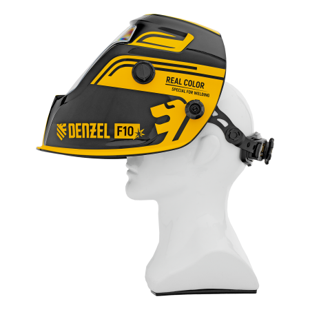 Щиток защитный лицевой DENZEL (маска сварщика) F10, см. окно 100х96, Real Color, DIN 4-8/9-13