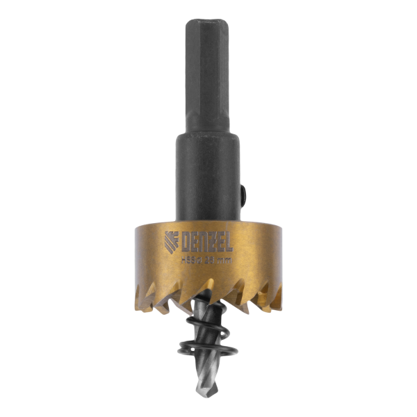 Коронка по металлу DENZEL 724105, 26 мм, HSS, нитридтитановое покрытие