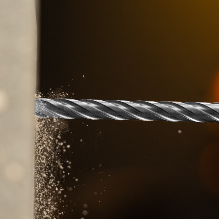 Бур по бетону DENZEL, цельная крестовая пластина, 10x165 мм, SDS PLUS