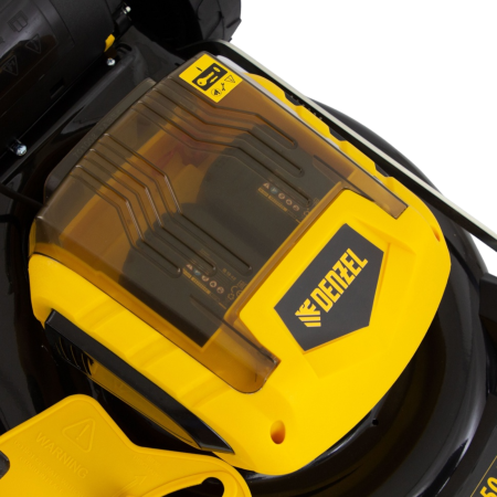 Газонокосилка аккумуляторная бесщеточная RLM450-36, Li-ion, 36 В, 4 Ач, 450 мм, травосборник 40 л Denzel
