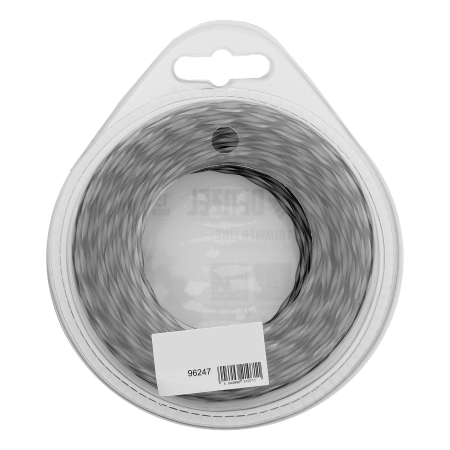 Леска для триммера DENZEL 96247 двухкомпонентная эллипс, 2,0мм х 15м, блистер EXTRA CORD