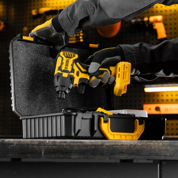 Винтоверт ударный аккумуляторный бесщет. DENZEL CIDH-BL-20-270, Li-Ion, 20 В