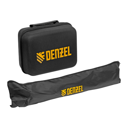 Лазерный уровень мультипризменный DENZEL DLV-360-3T, 30 м, зеленый луч, Li-Ion 2,4 Aч, штатив