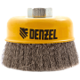Щетка для УШМ DENZEL 746053, 100 мм, «чашка», витая нержавеющая проволока 0.3 мм, М14