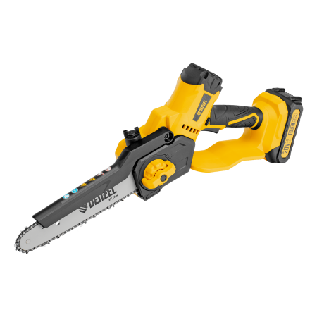 Цепная мини-пила аккумуляторная бесщеточная DENZEL СCS-200BL, шина 200 мм, Li-Ion, 20 В
