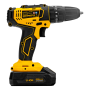 Дрель-шуруповерт аккумуляторная ударная DENZEL CID-18-02BM, Li-Ion, 18 В, 2 акк.