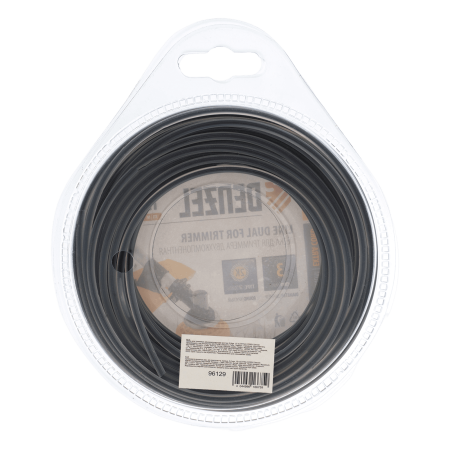 Леска для триммера DENZEL Extra cord 96129, 3 мм x 15 м, круглая, двухкомпонентная