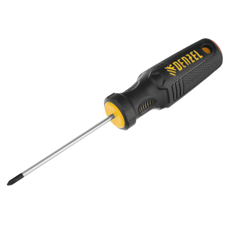 Отвертка DENZEL PH0х75 мм, CrV, трехкомпонентная рукоятка