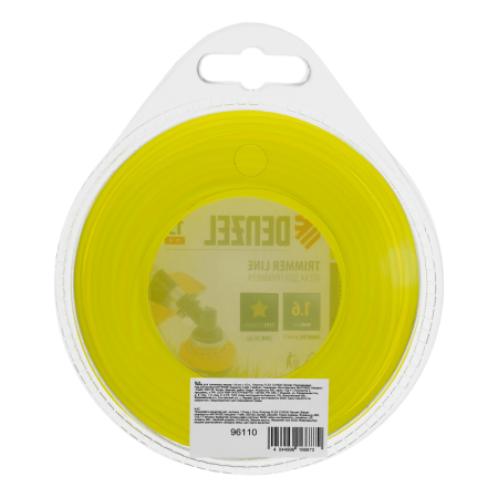 Леска для триммера DENZEL Flex Сord 96110, 1.6 мм x 15 м, звезда, блистер