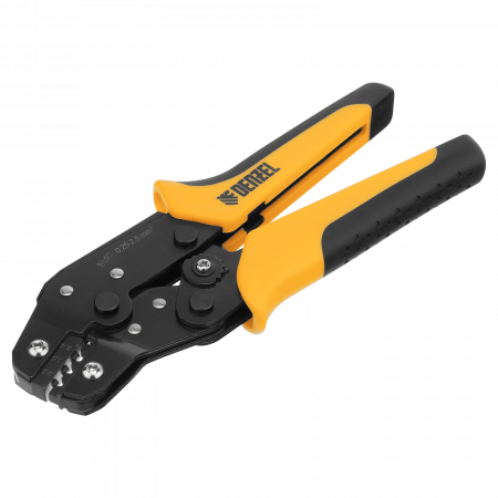 Клещи для обжима неизолированных наконечников DENZEL НК и НВ, разъемов РП, 0,25 - 2,5 мм2