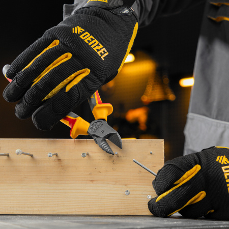 Бокорезы DENZEL диэлектрические рукоятки, до 1000 В, трехкомпонентные рукоятки, 180 мм