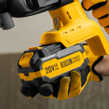 Перфоратор аккумуляторный бесщет. DENZEL RHH-BL-20-28, 3 Дж, Li-Ion, 20 В