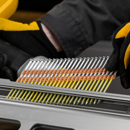 Гвозди DENZEL для пнев. нейлера (оцинк.), длина - 90 мм, диам. - 3,05 мм, 2000 шт.