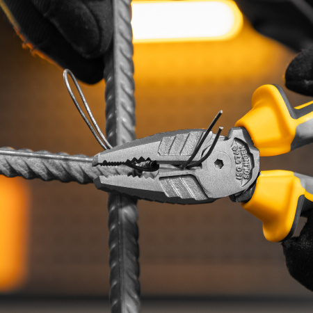 Плоскогубцы комбинированные DENZEL 165 мм, трехкомпонентные рукоятки