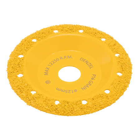 Чашка твердосплавная зачистная DENZEL, 125 мм, Наклонная, среднее зерно #16