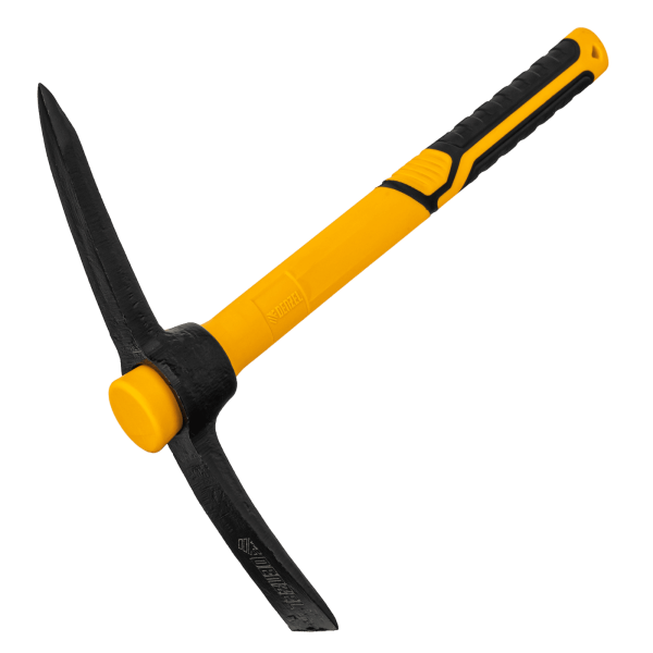 Кирка DENZEL 700 г, фибергласовая обрезиненная рукоятка 385 мм