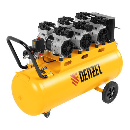 Компрессор безмасляный, малошумный DENZEL DLS 2250/100, 2250 Вт, 3x750, 100 л, 410 л/мин блок управления/ Denzel Компрессор безмасляный, малошумный DENZEL DLS 2250/100, 2250 Вт, 3x750, 100 л, 410 л/мин блок управления/ Denzel