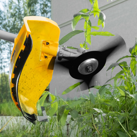 Триммер электрический DENZEL TE-1220, 1200 Вт, 380 мм, катушка, диск, разборная штанга