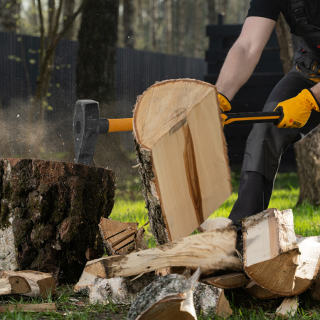 Колун-кувалда DENZEL 4000 г, кованая, фибергласовая  рукоятка c TPR покрытием, 880 мм