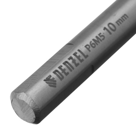 Сверло спиральное по металлу DENZEL 10 x 133 мм, Р6М5, Golden Tip 