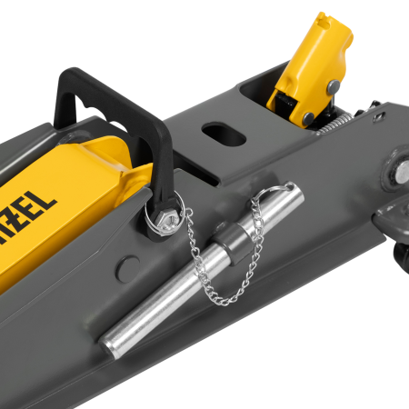 Домкрат гидравлический подкатной с фиксатором DENZEL 3 т, 190-532 мм, SUV