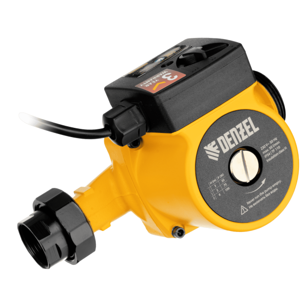 Циркуляционный насос DENZEL CP25-6, напор 6 м, 50 л/мин, 1 м кабель, монт. длина 180 мм