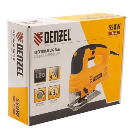 Лобзик электрический DENZEL JS-65, 550 Вт, 65 мм