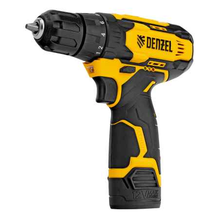 Дрель-шуруповерт аккумуляторная DENZEL CDQ-12, Li-Ion, 12 В Дрель-шуруповерт аккумуляторная DENZEL CDQ-12, Li-Ion, 12 В