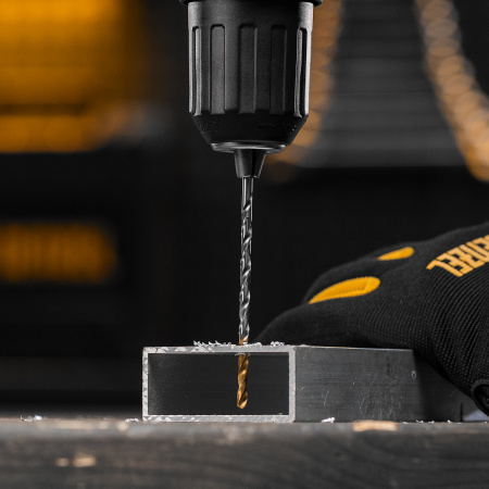 Сверло спиральное по металлу DENZEL 4 х 119 мм, Р6М5, Golden Tip, удлиненное