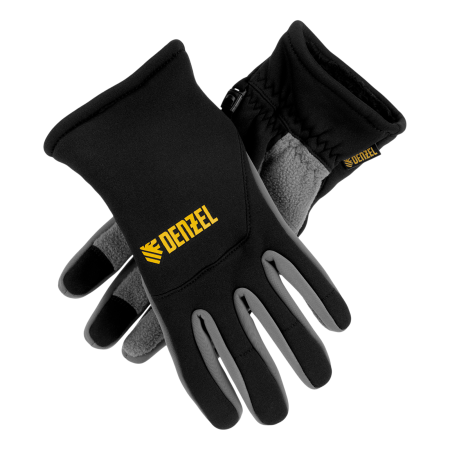 Перчатки универсальные DENZEL, искусственный мех, работа с сенсорным экраном, размер 8