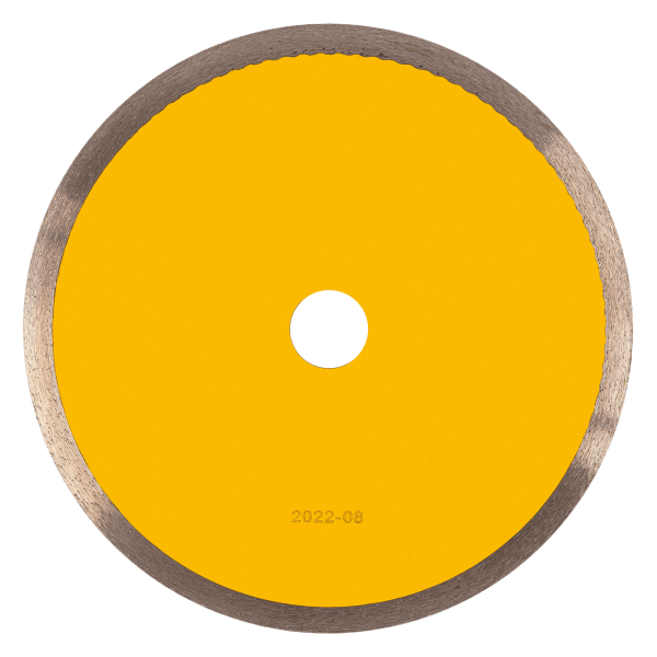 Диск алмазный сплошной DENZEL супертонкий, 200 х 25,4 мм, горячее прессование, мокрое резание