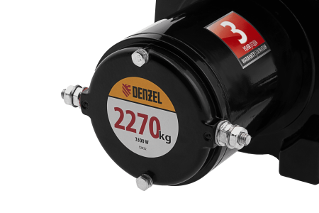 Лебедка автомобильная электрическая DENZEL LB- 2200, 2,2 т, 3,3 кВт, 12 В