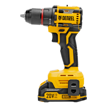 Дрель-шуруповерт аккумуляторная бесщет. DENZEL CDH-BL-20, Li-Ion, 20 В Дрель-шуруповерт аккумуляторная бесщет. DENZEL CDH-BL-20, Li-Ion, 20 В