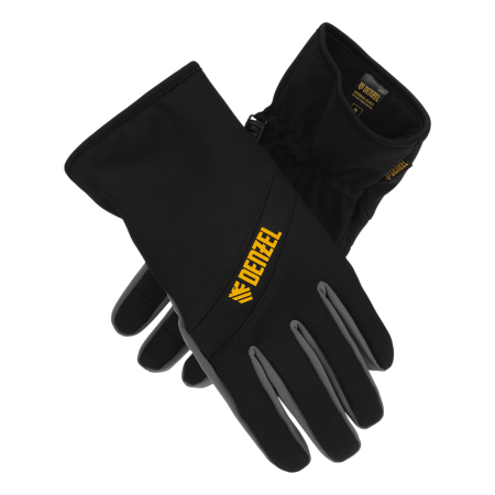 Перчатки универсальные DENZEL, двойные, работа с сенсорным экраном, размер 10