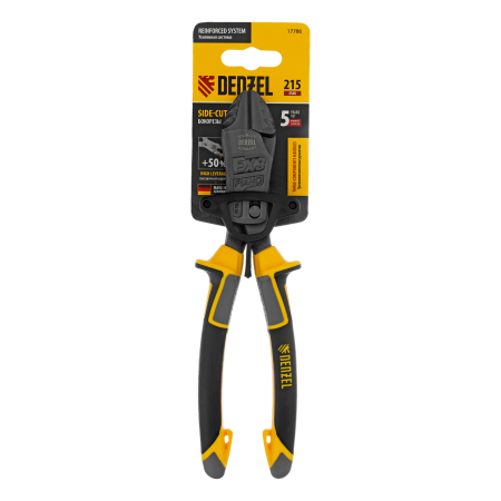 Бокорезы DENZEL 215 мм, усиленные, трехкомпонентные рукоятки