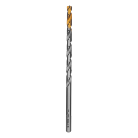Сверло спиральное по металлу DENZEL 7,0 х 156 мм, Р6М5, Golden Tip, удлиненное