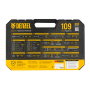Набор инструментов DENZEL 1/2", 1/4", CrV, S2, пластиковый кейс, 109 предметов