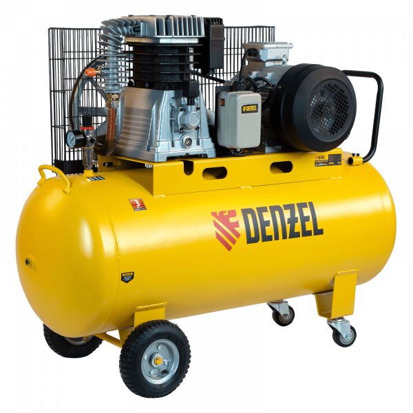 Компрессор воздушный DENZEL BCI5500-T/200, 5.5 кВт, ременный привод, 200 литров, 850 л/мин
