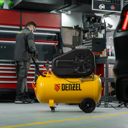 Компрессор воздушный DENZEL рем. привод BCI 2200/100, 2,2 кВт, 100 литров, 420 л/мин