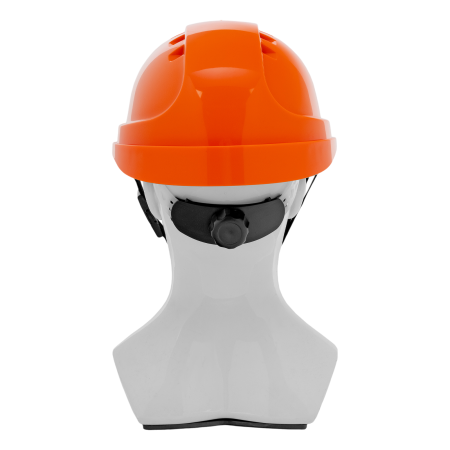 Каска защитная ударопрочная DENZEL ABS/PC, плавная регулировка, модель «Форвард» (К-05), оранж.